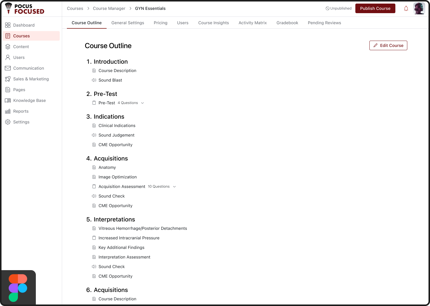 Figma component library for the platform's design system
